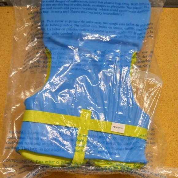 FULL THROTTLE TRADITIONAL DELUXE NEOPRENE INFANT VEST BLUE/GREEN -SEALED NEW! - Picture 4 of 9